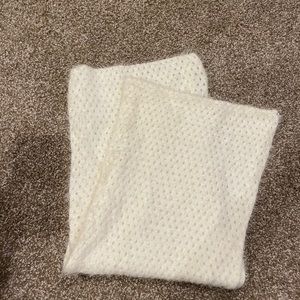 Soft white infinity scarf